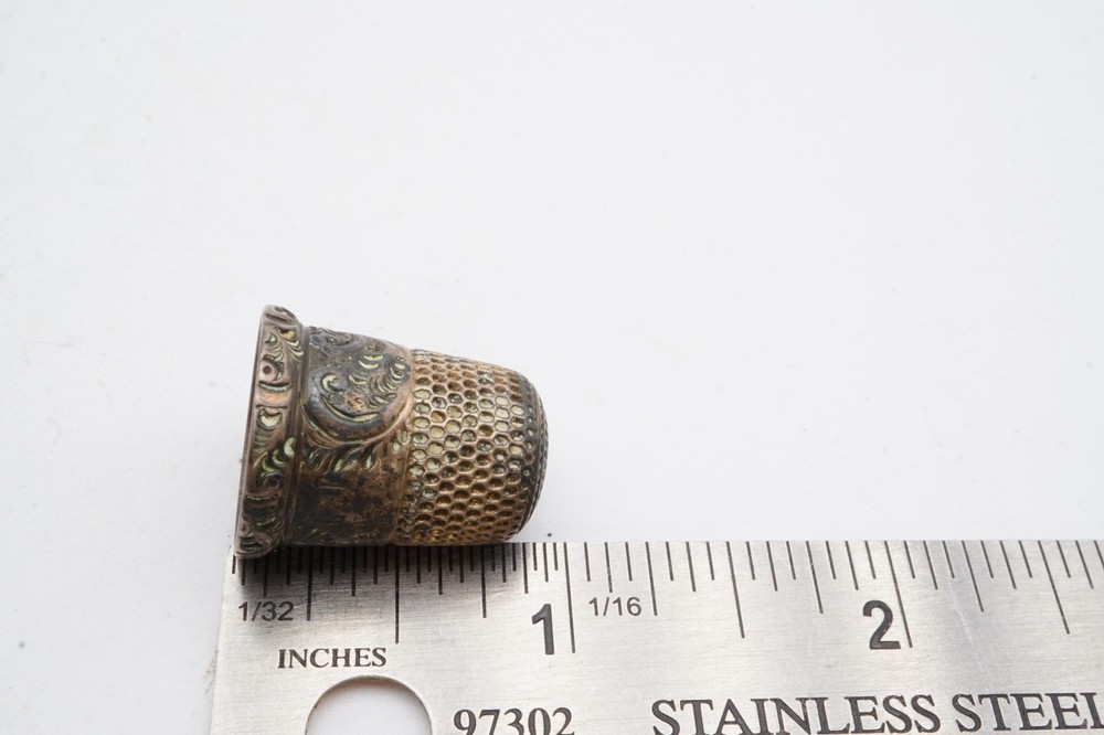 Vintage Sterling Silver Thimble Size 10