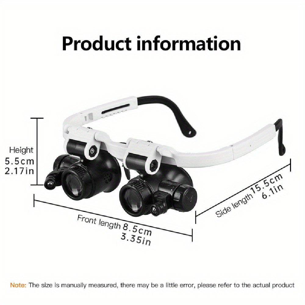 8X/15X/23X Telescopic Magnifier w/2 LED - Precision Work, Reading, Watchmaker