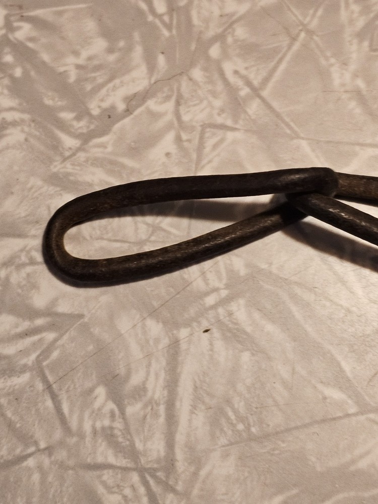 PRIMITIVE HAND FORGED IRON CHAIN With HANDLE 14"