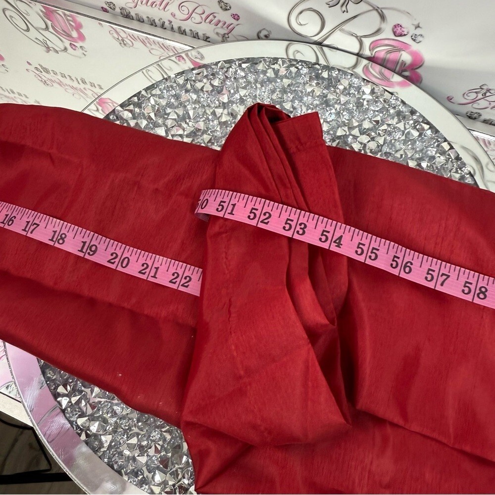 Curtain blind silver hooks Red Grommet Top Curtain Panel