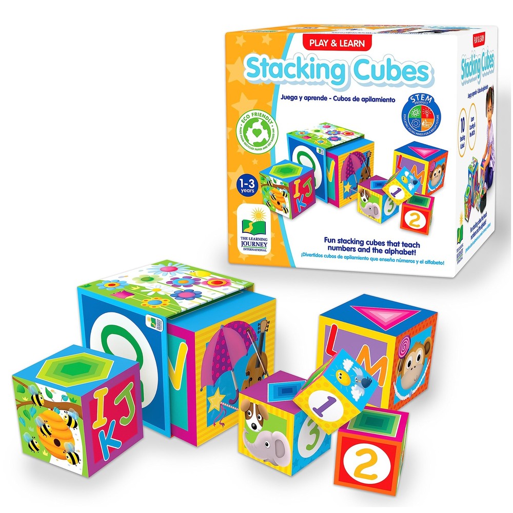 Learning Journey International LLC Play & Learn - Stacking Cubes - STEM Toys ...