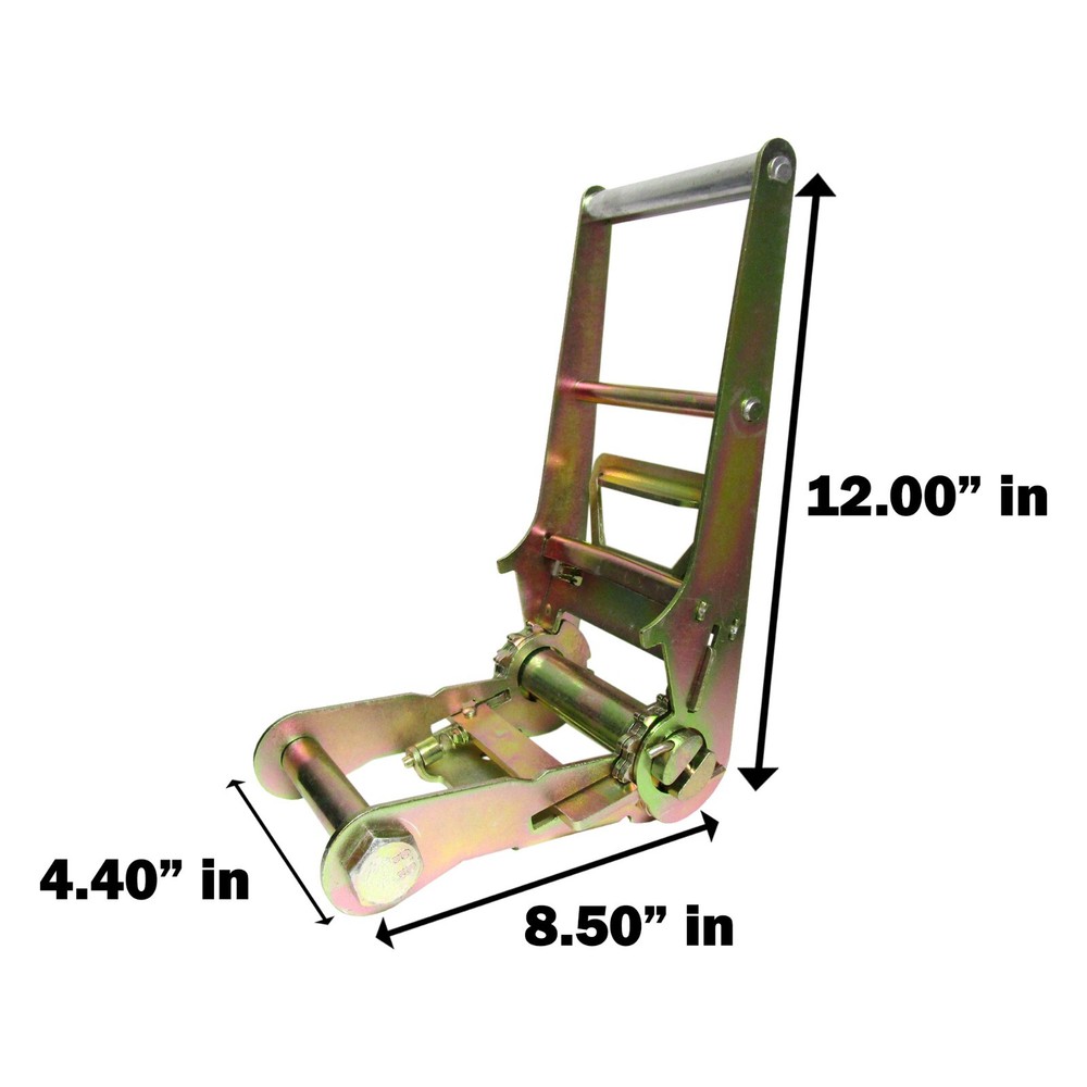 4" Long Handle Ratchet Tie Down with Security Lock 8,000 LBS Working Load