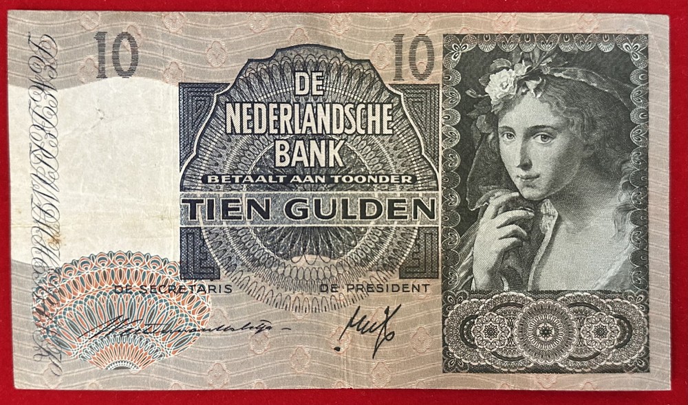 Netherlands 10 Gulden 1940 P-56 - VF