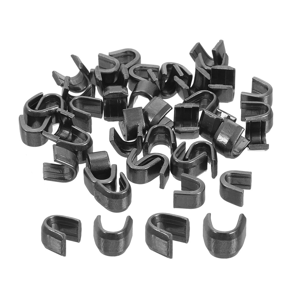 40Pcs Zipper Slider Retainers - #8 #10 U Shape Top Stoppers Replacing, Black