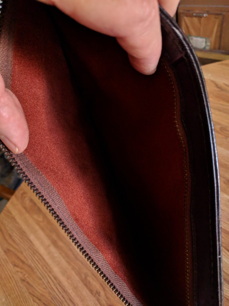 Leather Portfolio / Pouch, Handmade w/ Desert Theme