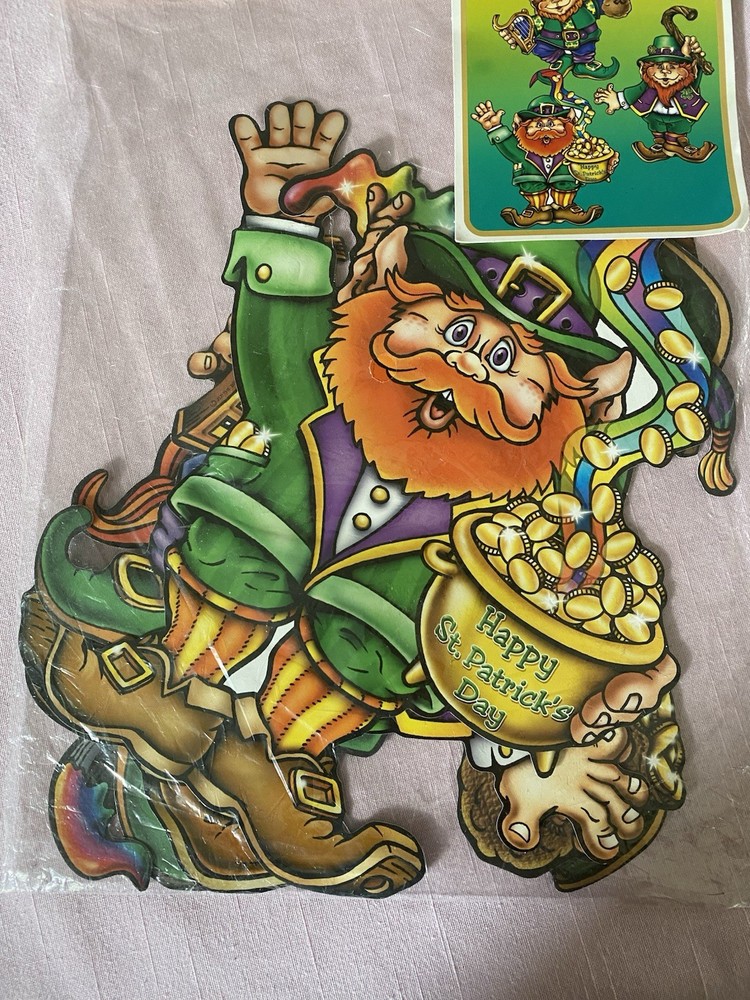 Beistle leprechauns No 33333 NIP 4 Pc From 2000 St Patrick’s Day