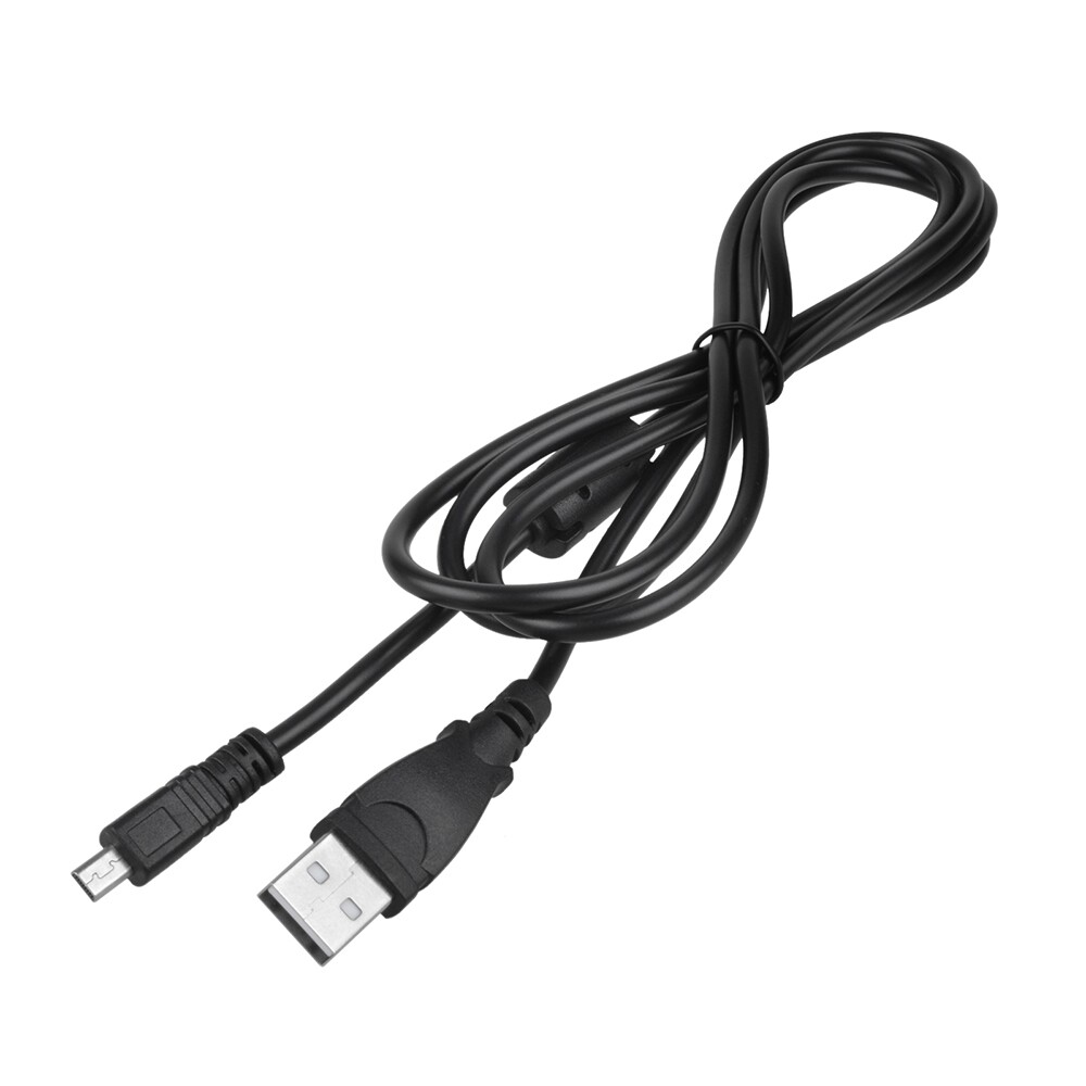 Black USB PC Charger + Data SYNC Cable Cord for Sanyo CAMERA Xacti VPC-E1600TP
