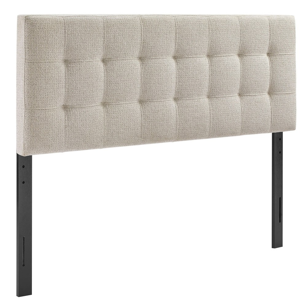 Lily Upholstered Queen Size Headboard in Dove