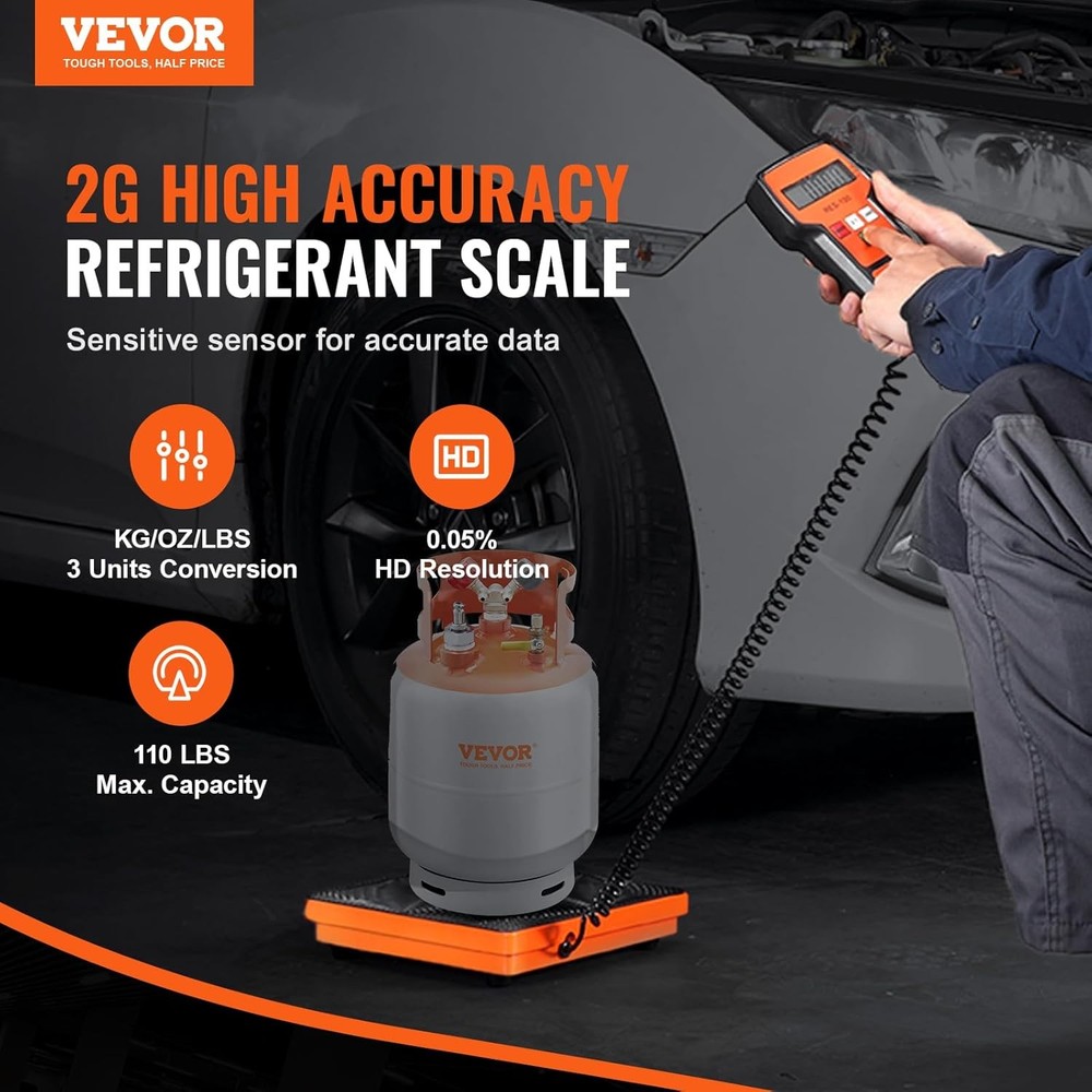 Digital Refrigerant Scale VEVOR 110 LBS HVAC New