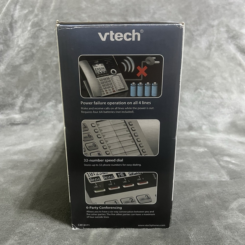 VTech CM18445 4-Line Business Office Phone Console w/Answering System Expandable