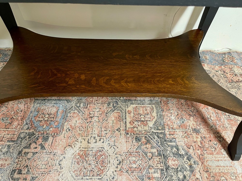 Vintage Tiger Oak Writing Desk or Entry Table
