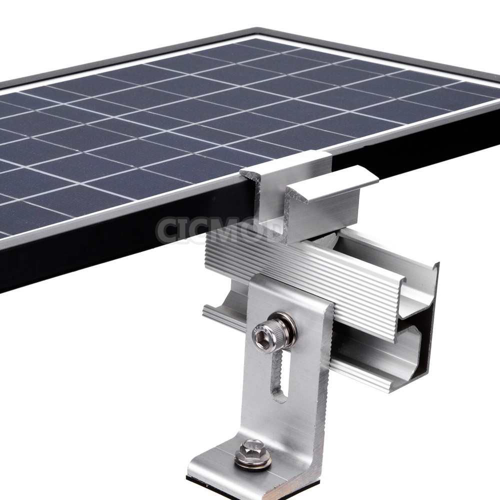 Solar Panel Mounting Rail Rack Brackets Kit Fixing Clamp for 1-4Pack Roof Mount