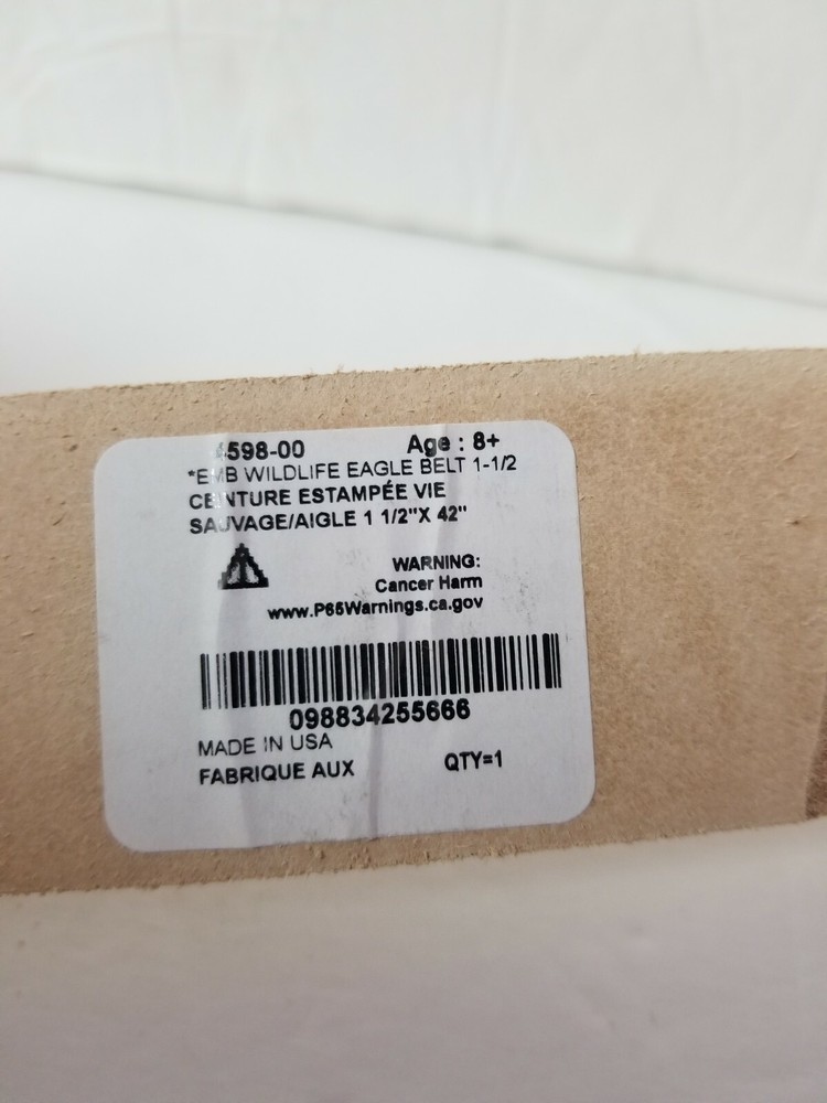 Embossed Wildlife Eagle Belt Blank 1-1/2" 4598-00