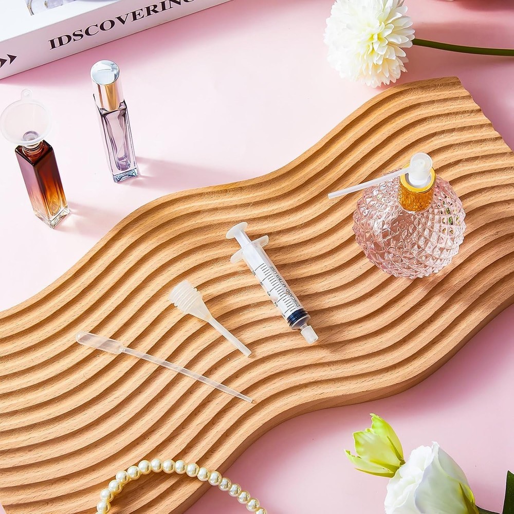 25 Pcs Perfume Refill Tool Kit Plastic Clear Dispenser Transfer Tools