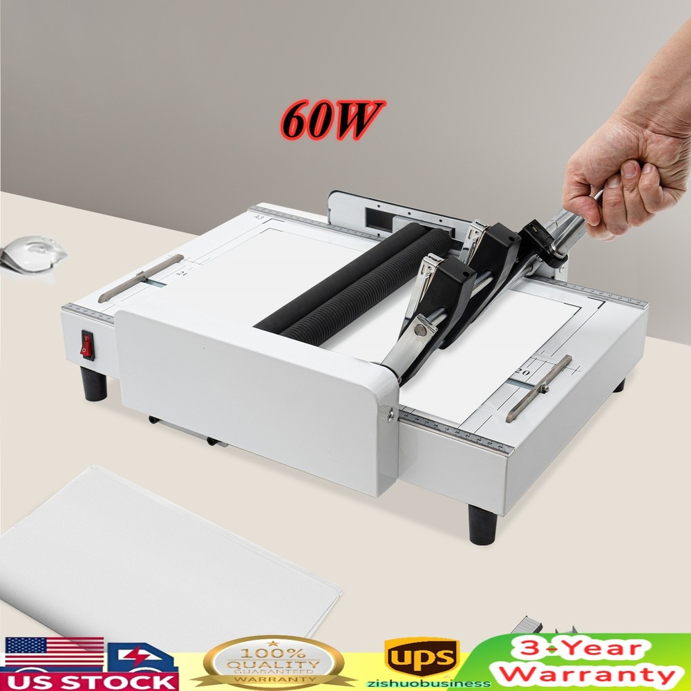 A3 Booklet Folding Binding Machine Paper Stapling Making Book Stapler Office 60W