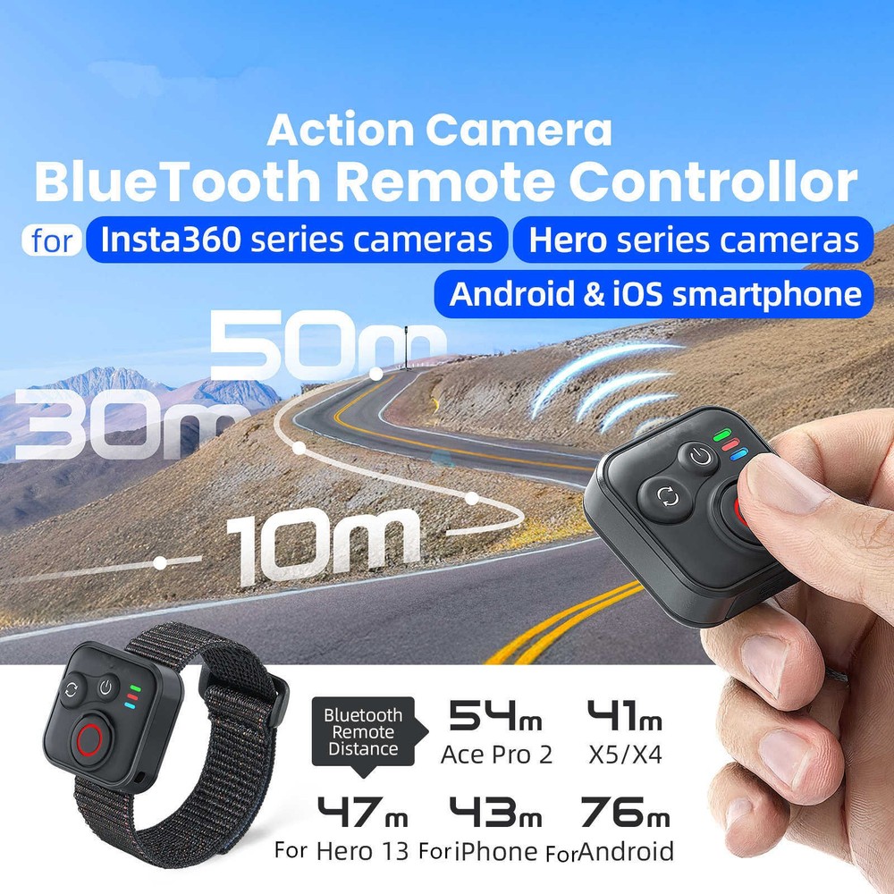96 Hours Compact Size Action Camera Bluetooth Remote Controllor Fast Charging