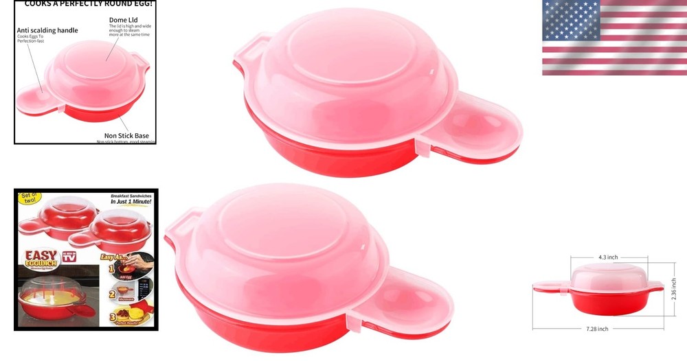 Compact Microwave Egg Maker - Quick, Non-Stick Cooking for Breakfast Lovers