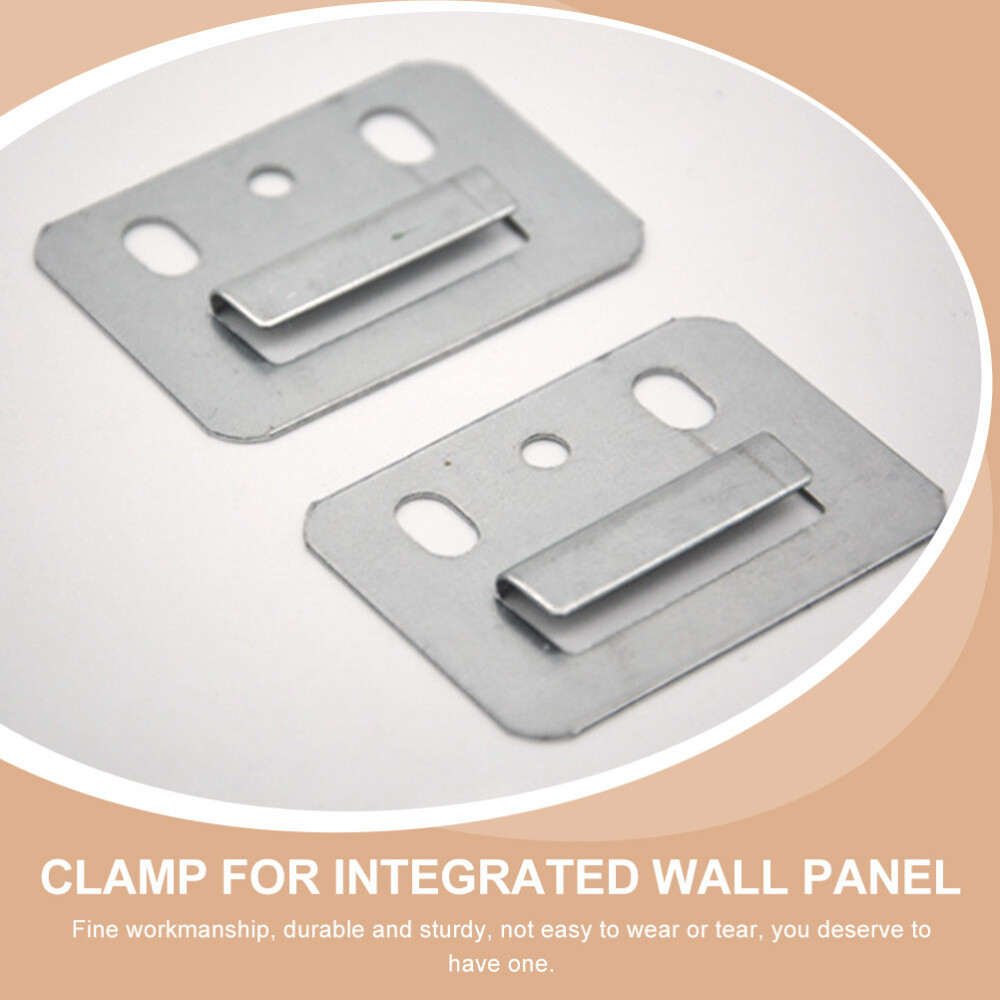 100Pc Integrated Wall Panel Clamp Hemoton Wpc Installation Clips Buckle Clamp