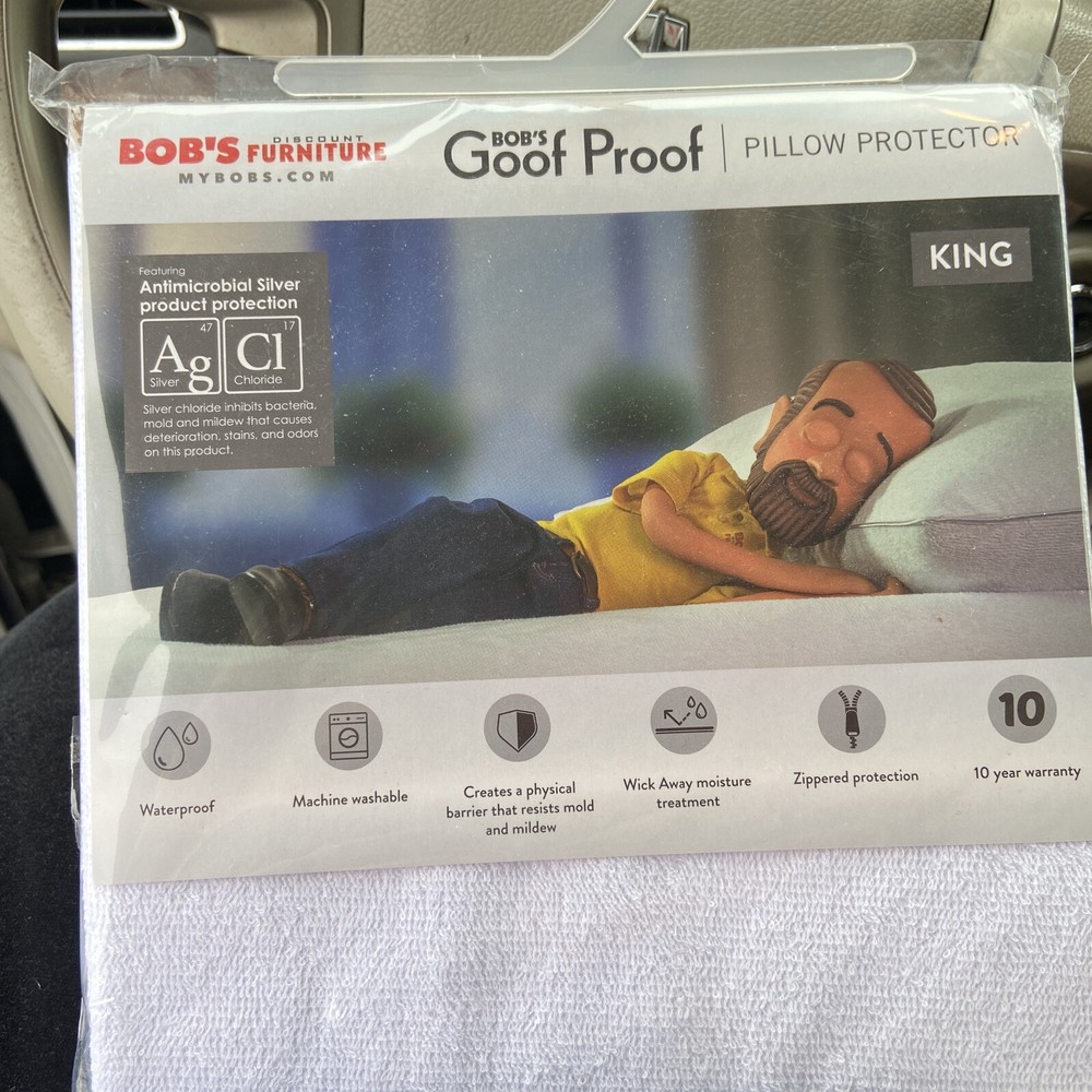 Bob’s Goof Proof King Size Pillow Protector New In Pkg
