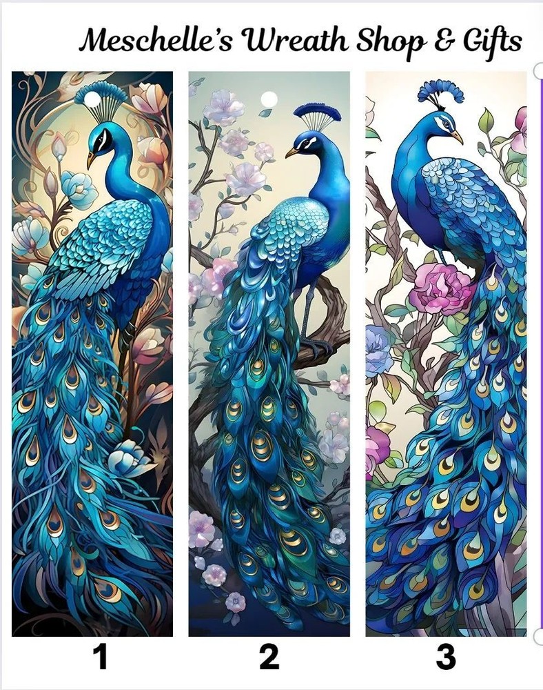 Peacock Themed Bookmarks