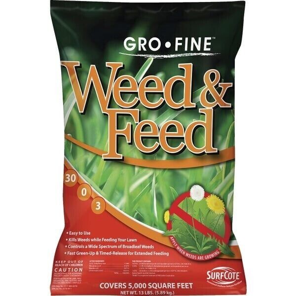 GRO-FINE, 4 Step Lawn Fertilizer Program, 5,000 Sq. Ft. , Phosphorus Free