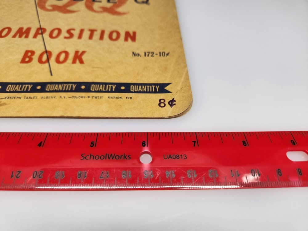 Vintage Double Q Composition Book No. 172 Notebook Used