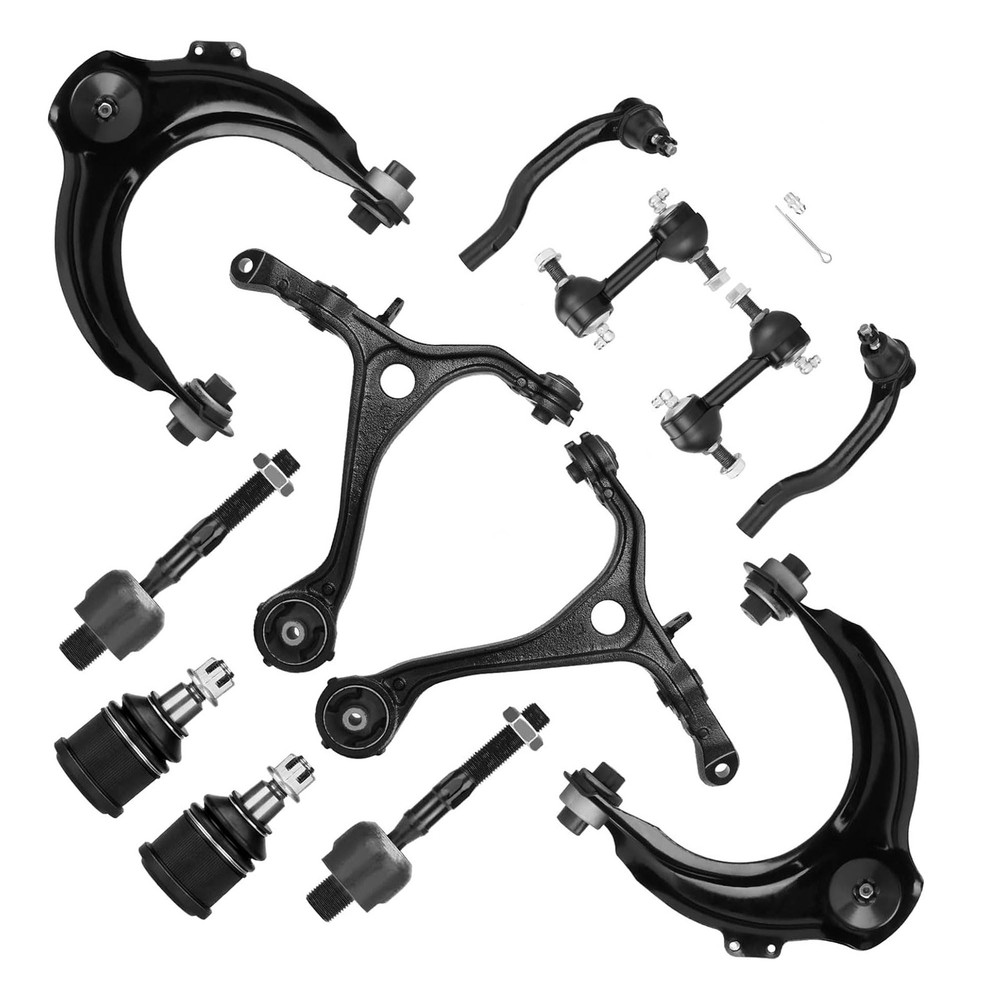 Suspension Kit 12PC Left Right Front Lower Upper Control Arms, Inner Outer Tie