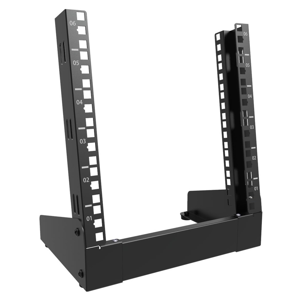 6U Small Desktop Network Rack, 10 inch Mini Open Frame Desktop Cabinet for 10...