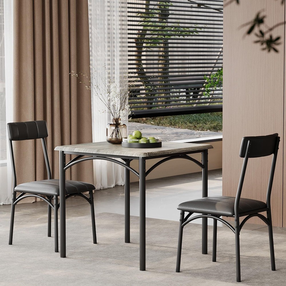 🔥Dining Table Set for 2 3-Piece Kitchen Table and Upholstered Chairs Apartment