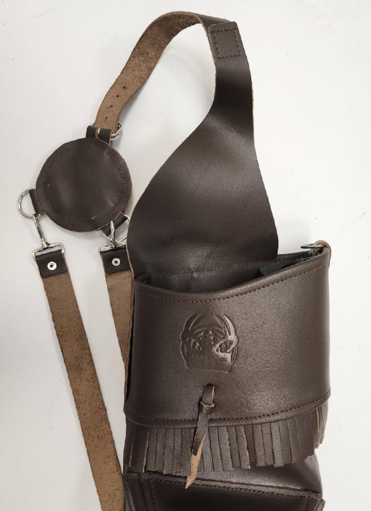 Traditional Genuine Leather Brown Back Quiver