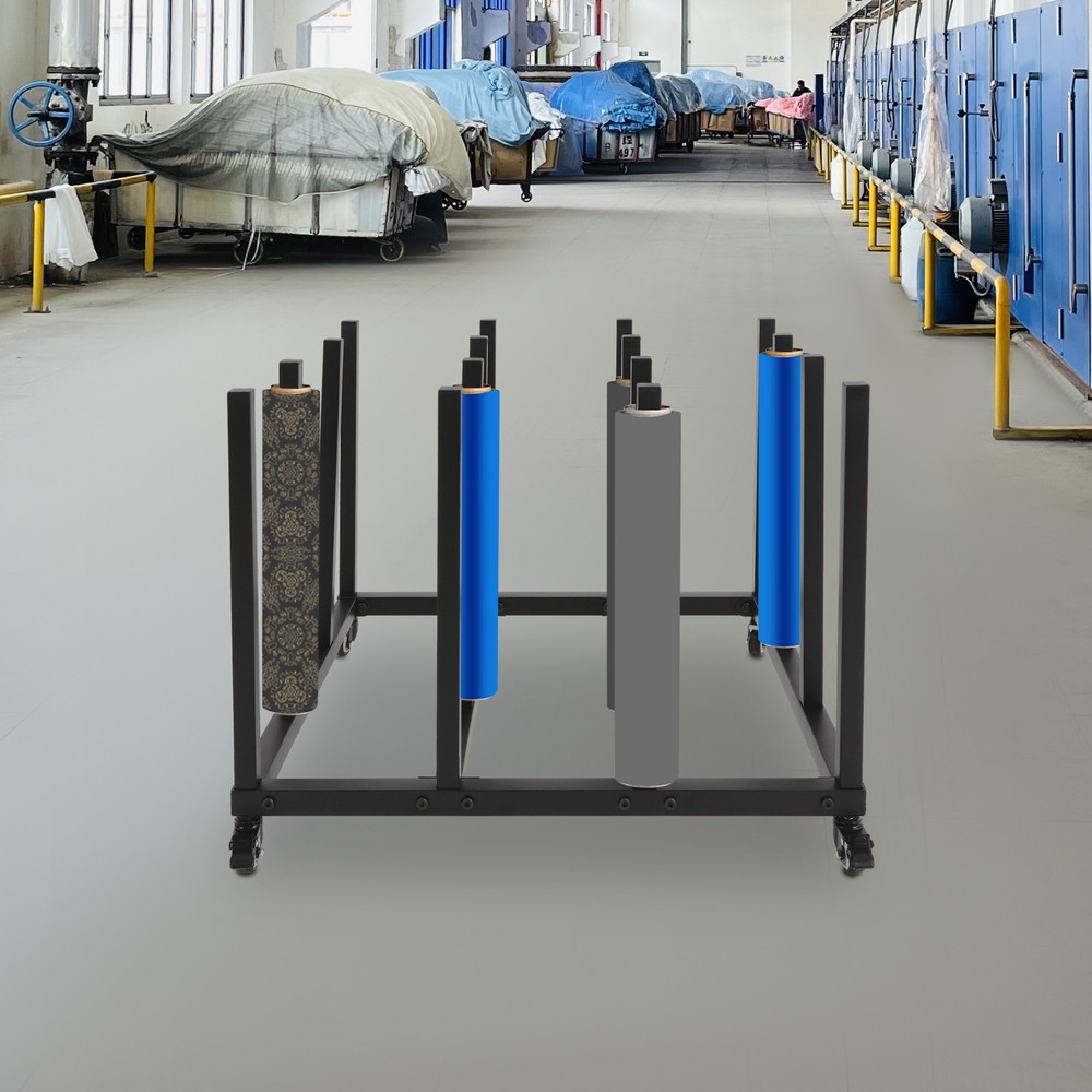 Mobile Blueprint Storage Stand with 16 Rolls Capacity File Roll Storage Cart