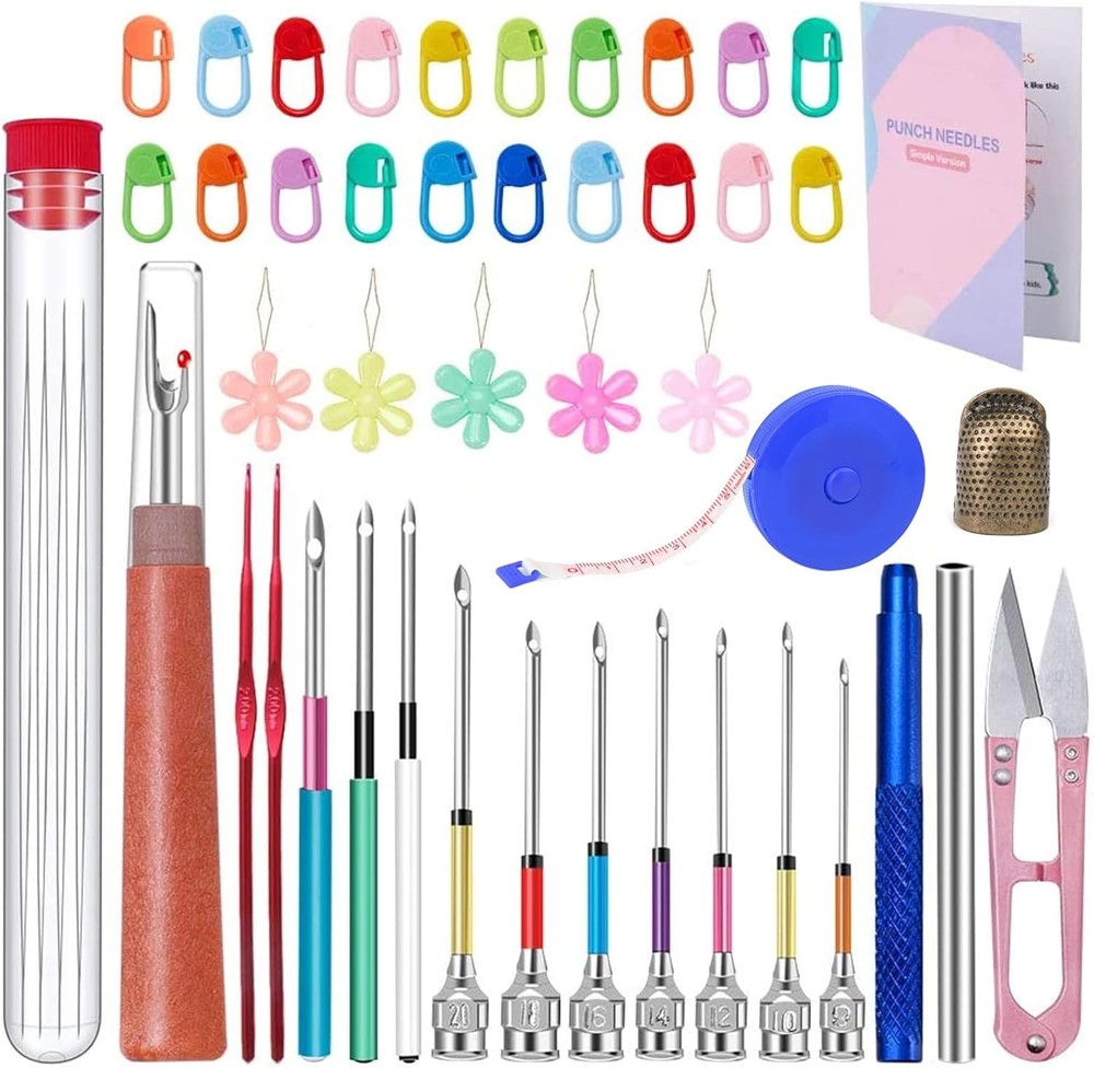 43 Piece Punch Needle Embroidery Kit