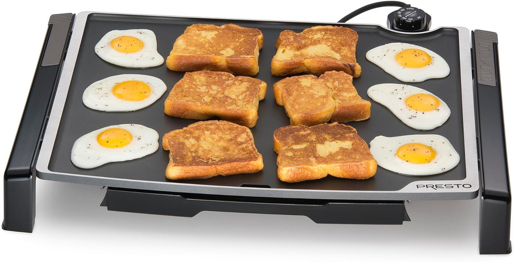 07073 XL Tilt-N-Fold Electric Griddle, Black