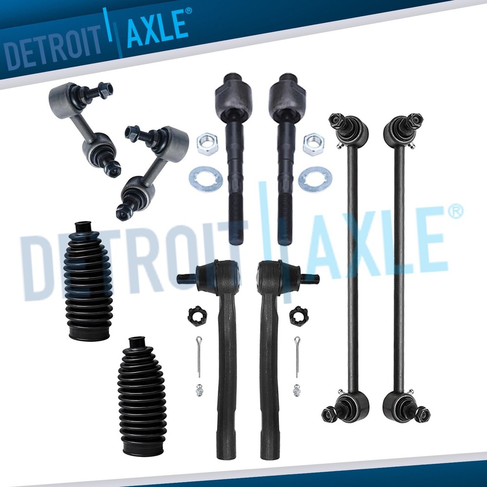 Front Inner Outer Tie Rods front Rear Sway Bars for 2013 - 2015 Honda Civic ILX