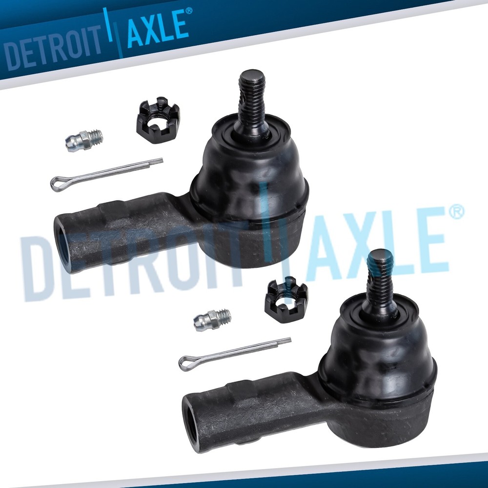Both (2) Front Outer Tie Rod End Links Suspension Set for 2006 - 2007 Ford Focus