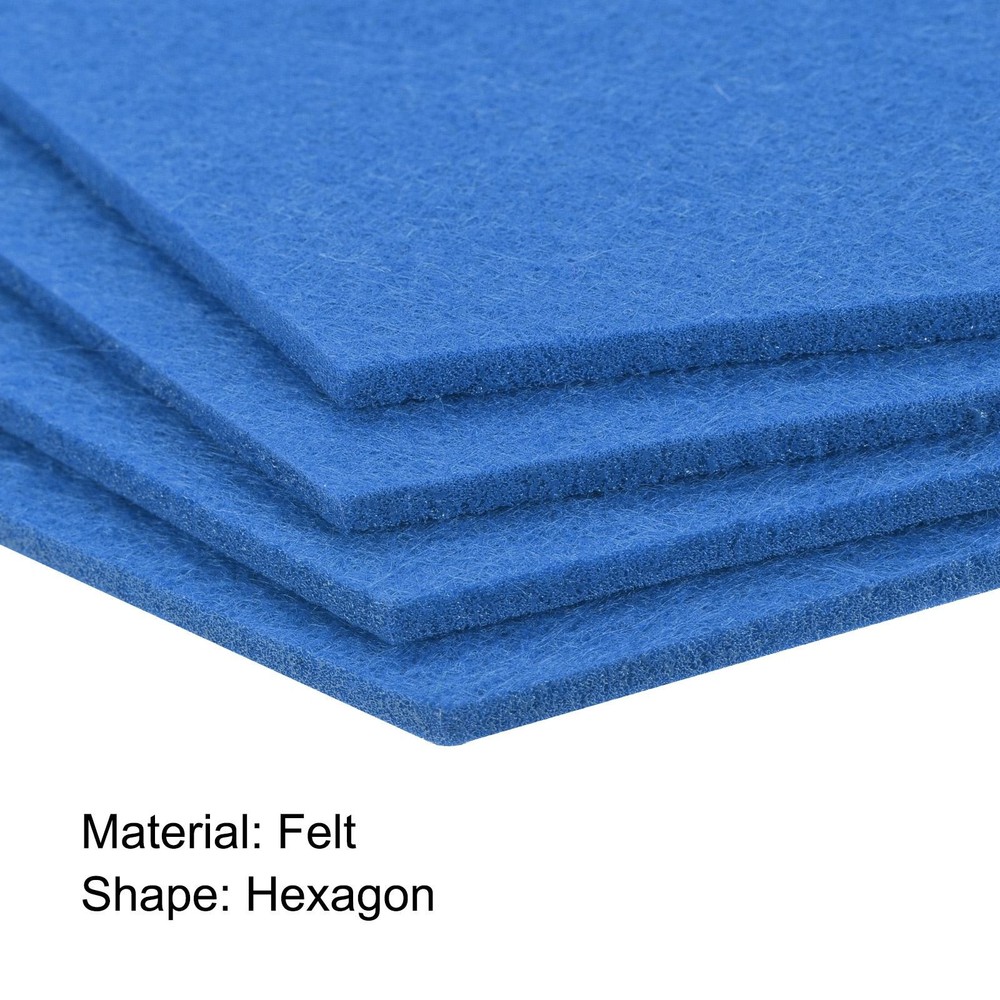 Felt Coasters 4pcs Hexagonal Blue Sky Pads