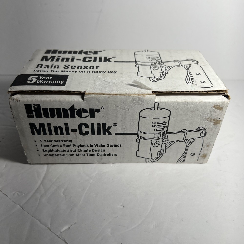 Hunter Mini Clik Rain Sensor Shutoff for Automatic Irrigation Systems with Mount