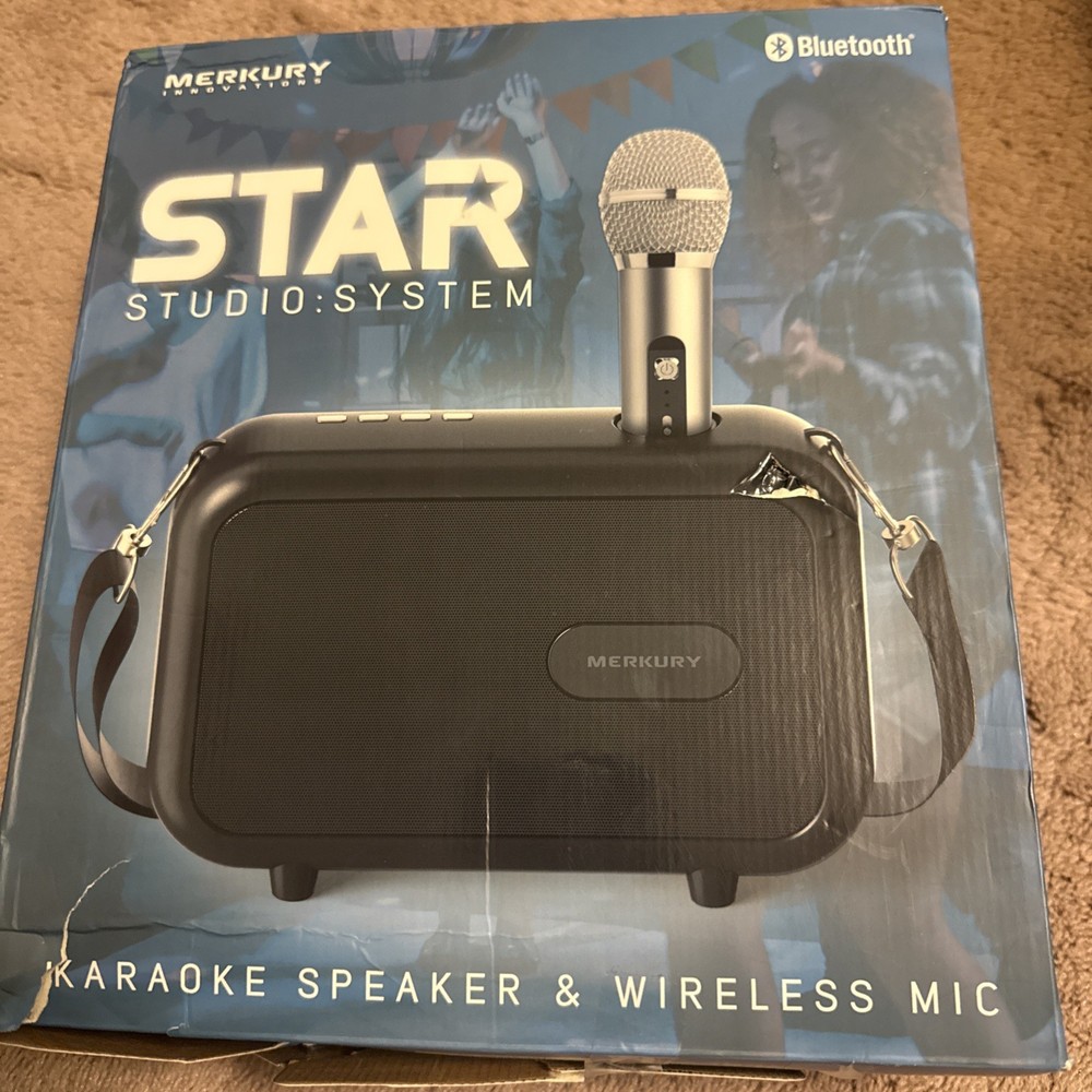 Merkury Star Studio System Karaoke Speaker & Wireless Microphone