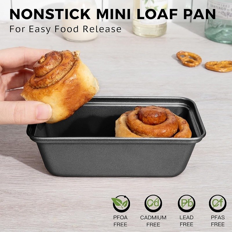 Nonstick Bread Loaf Pan Set Baking Durable Carbon Steel Kitchen Bakeware New