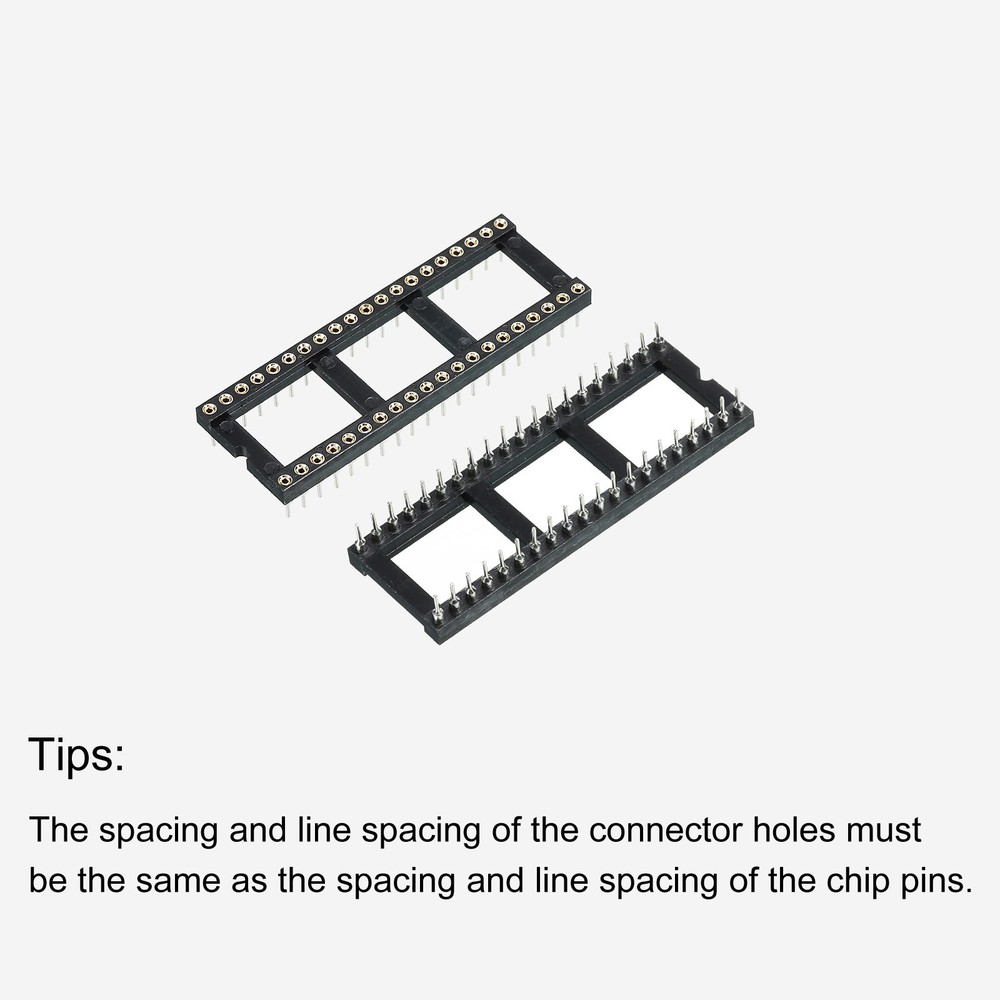 10Pack DIP IC Chip Socket Adapter Round Pin 40P 2.54mm Pitch IC Socket