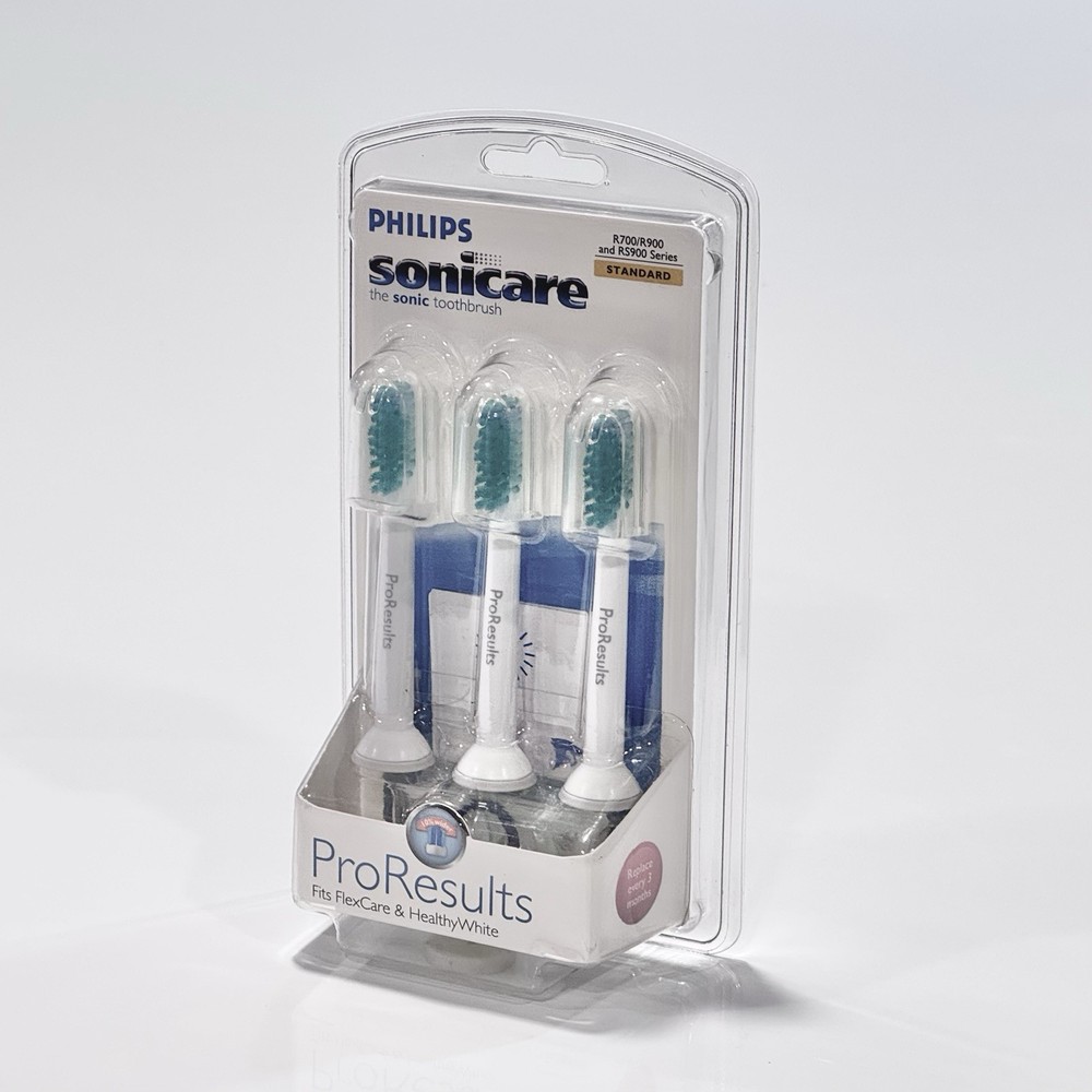 Genuine Philips Sonicare ProResults Replacement Tooth Brush Heads — 3-Pack