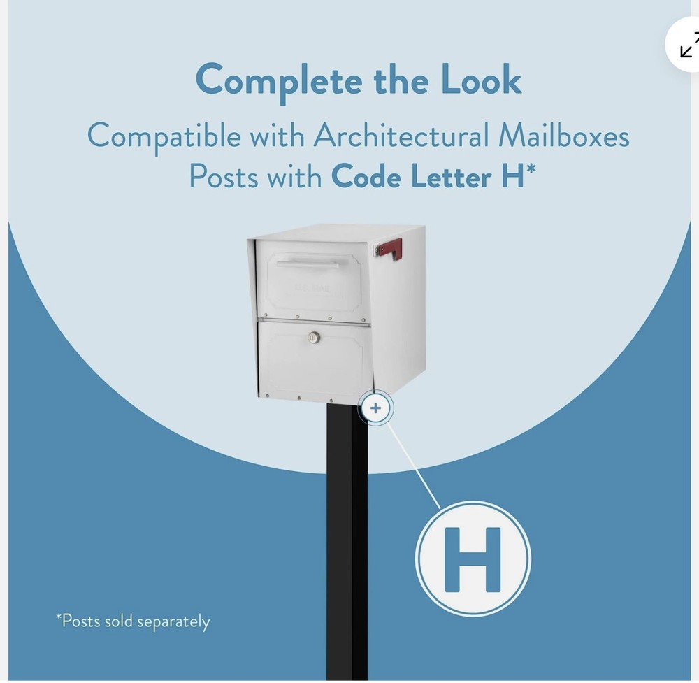 Architectural Mailboxes Oasis Classic Large High Security Parcel Mailbox, White