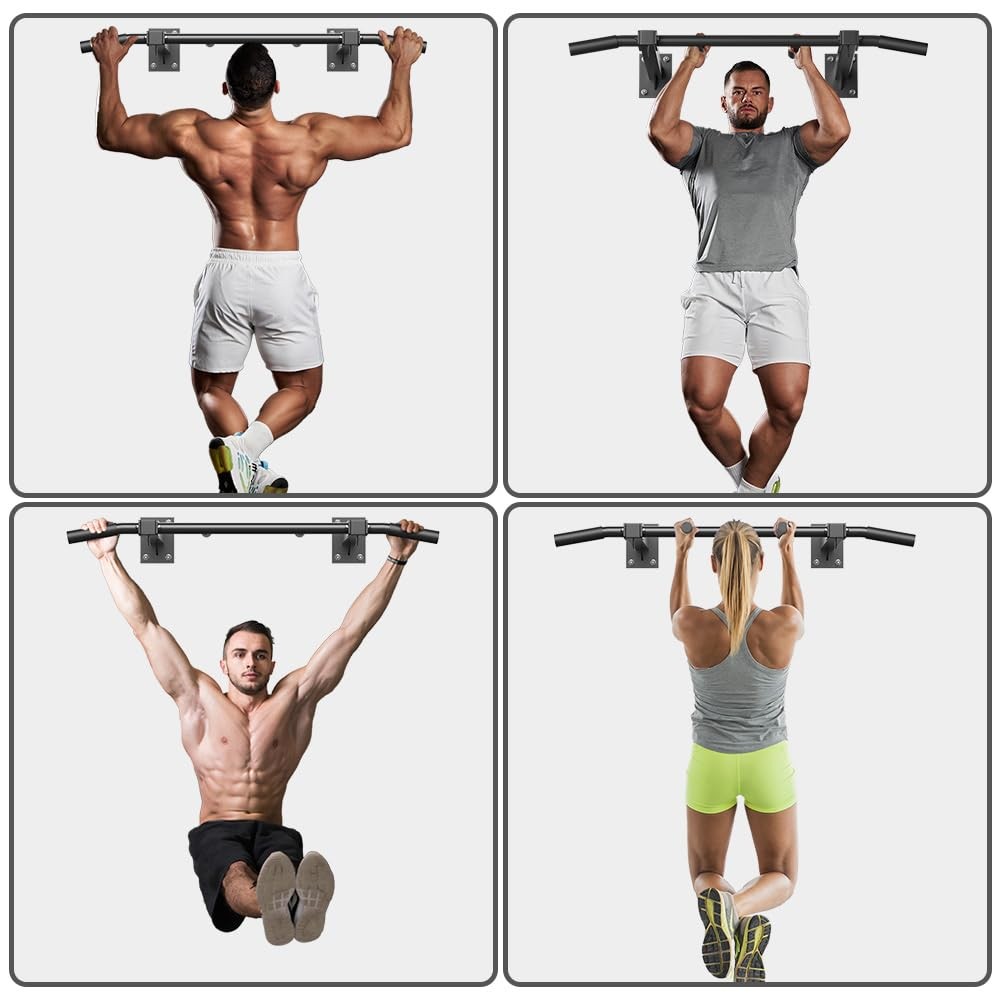 Wall Mount Pull Up Bar, Joist Mount Pull Up Bar, Beam and Rafter Mounted Chin...