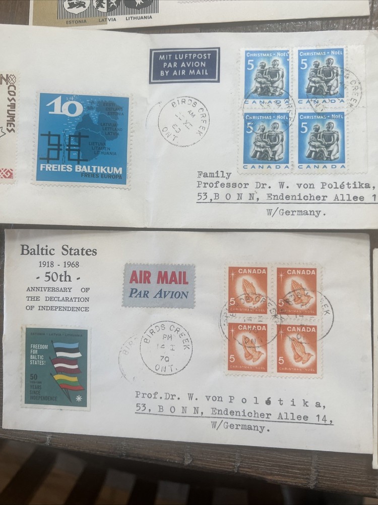 Canada To Germany stamp covers 1960’s & 1970’s