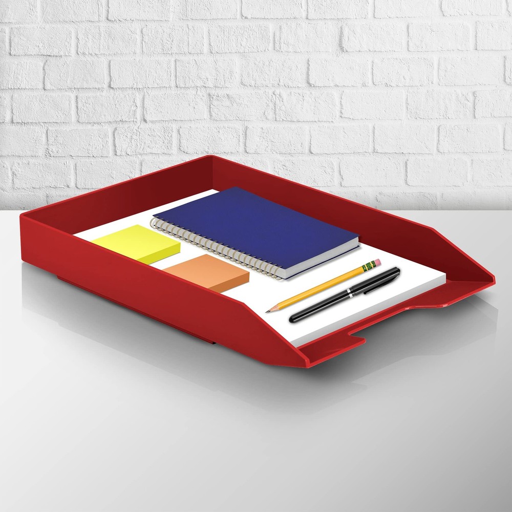 Stackable Letter Tray Front Load, Letter Size, Stacking Document Desk Office ...