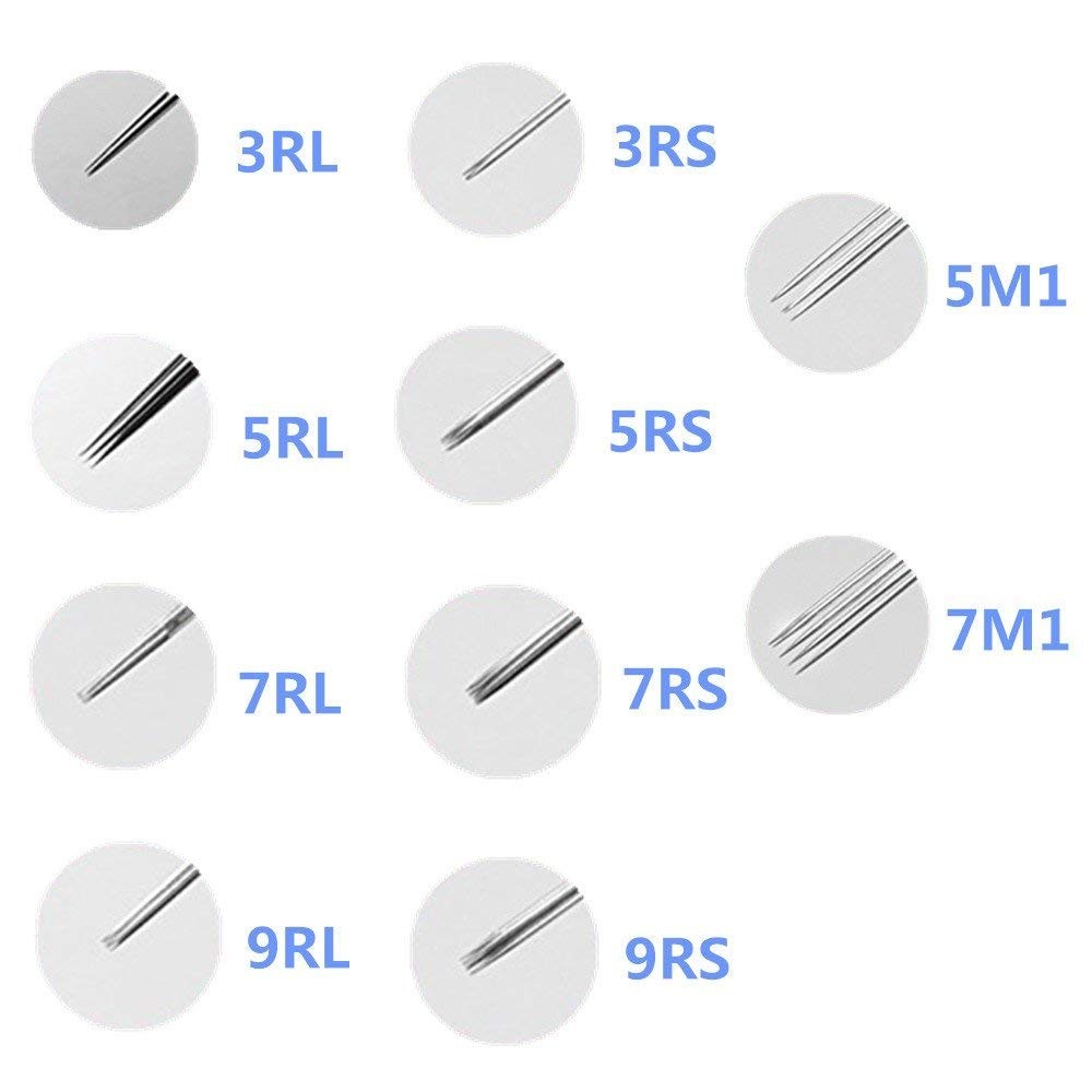 100pcs Tattoo Needles & Tips Set - Sterilized, Disposable for Professional Use