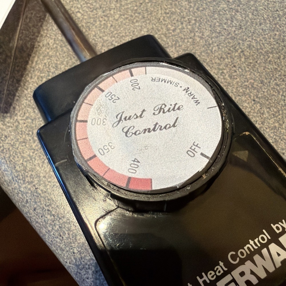 Farberware PR3F Just Rite Electric Skillet Heat Controller  Decal