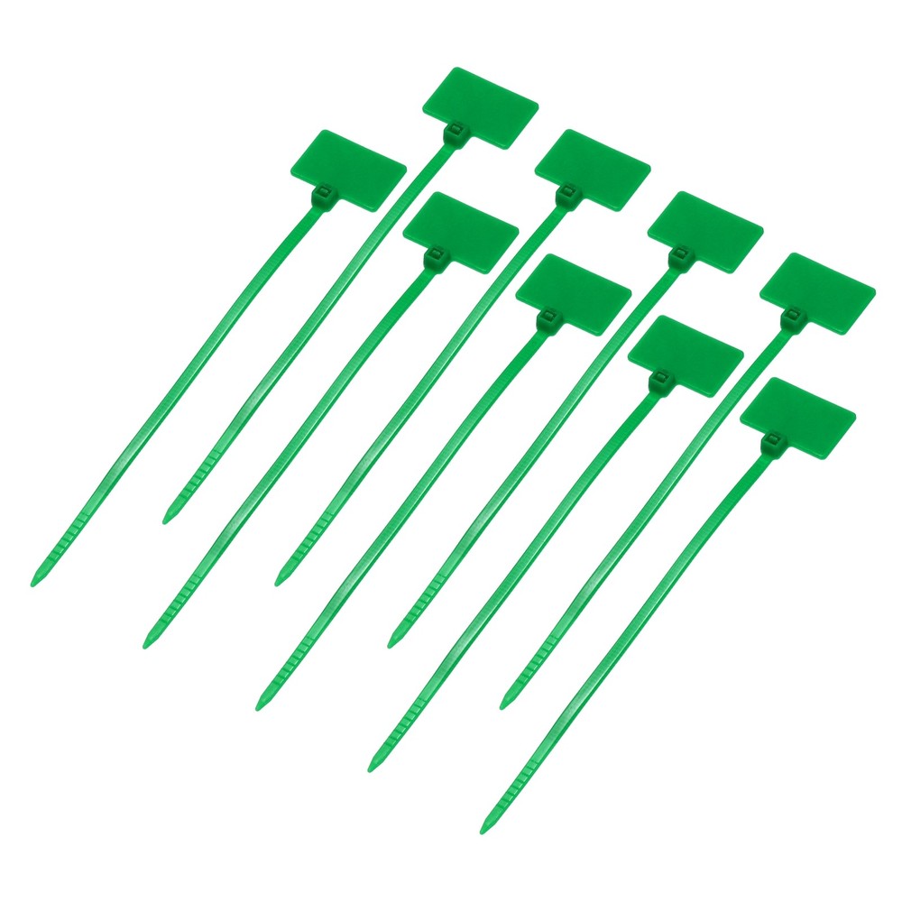 100pcs Marker Cable Zip Ties, 4 Inch Self-Locking Labels Zip Tie Wraps,Green