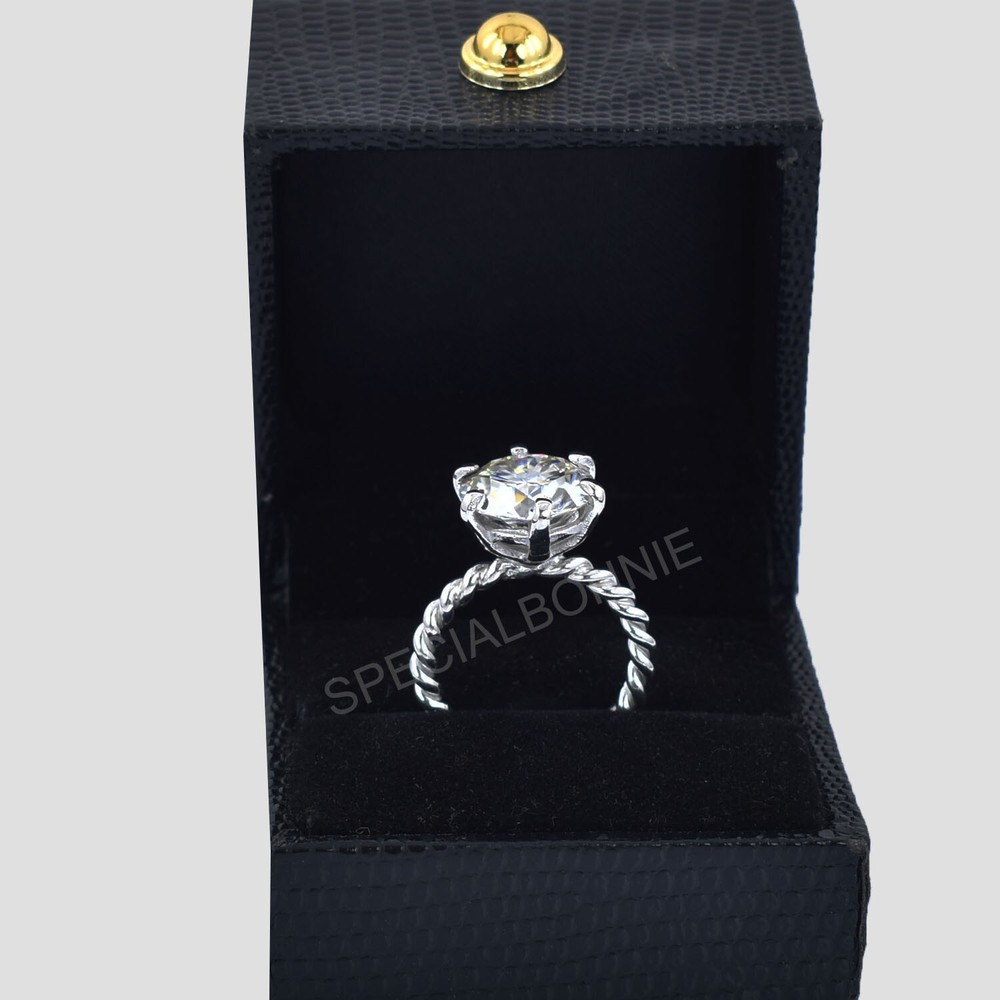 6.00 Ct Certified Diamond Solitaire Ring.FREE Diamond studs.Tariffs Free.