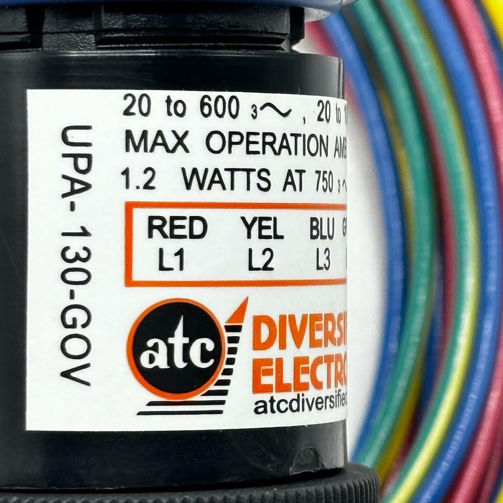 ATC DIVERSIFIED ELECTRONICS UPA-130-GOV VDC VOLTAGE DETECTOR, WIRE ASSY 🎯